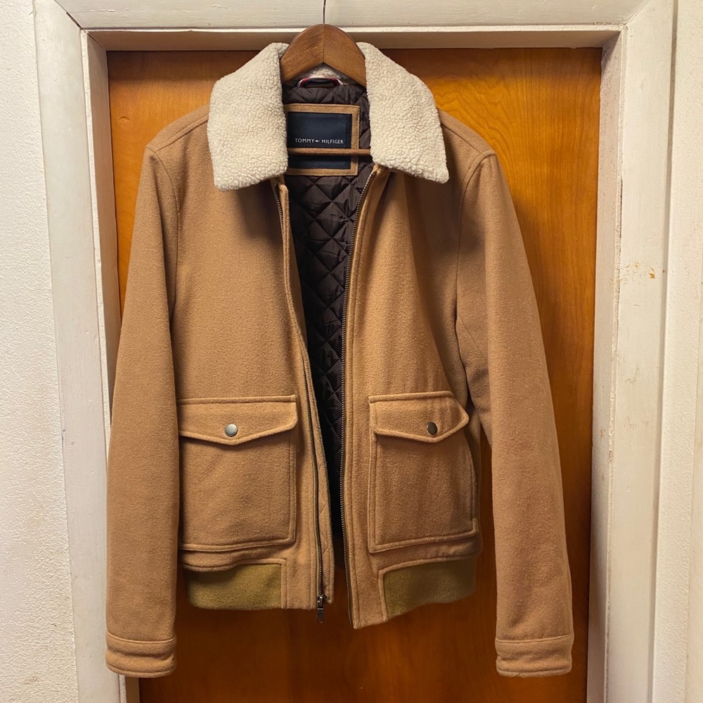 Tommy Hilfiger brown wool blend jacket